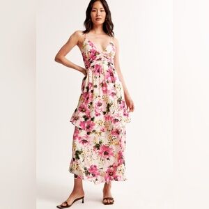 Abercrombie & Fitch colorful flower print maxi dress NWT